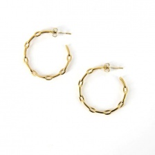 Eliza Gold Finish Hoop Earrings by Tilley & Grace